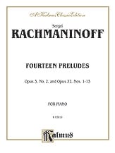 14 Preludes Op. 3 No. 2 Op. 32 piano sheet music cover